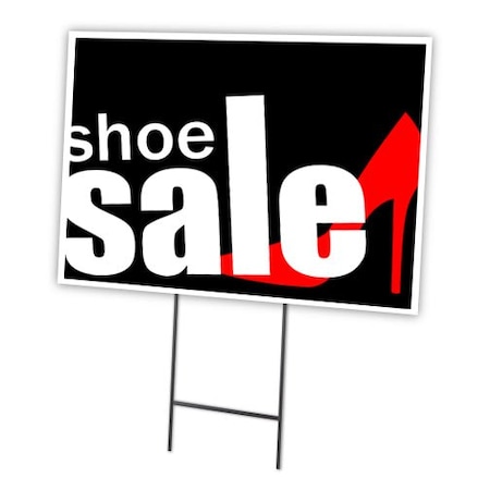 Signmission Shoe Sale Yard Sign & Stake outdoor plastic coroplast window, C-2436 Shoe Sale C-2436 Shoe Sale